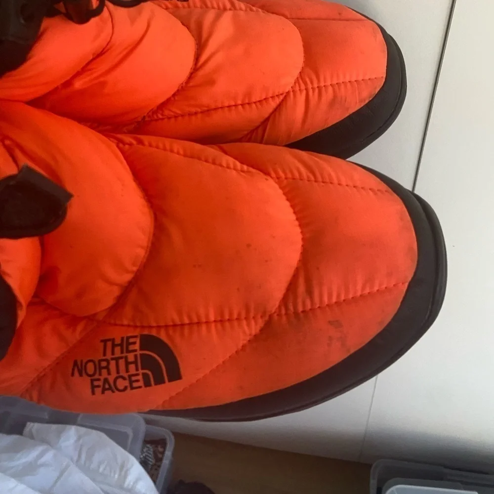 Supreme x TNF The North Face Leaves Nuptse Bootie Orange Box Logo Size 11